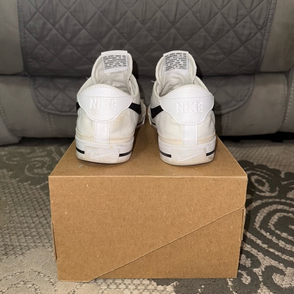 NikeCourt Legacy Canvas 'White Black' Men’s Shoes - Picture 7 of 8